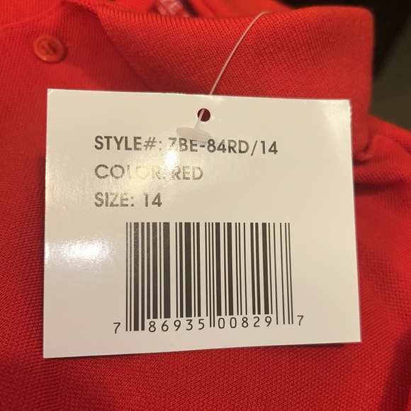 Red Polo Shirt Uniform Approved School Unisex Size 14 (Big Girls) (Big Boy) - Picture 13 of 14